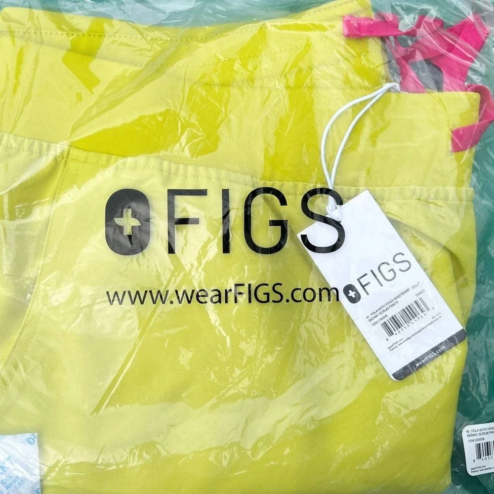 FIGS Yola With Yoga Waistband Skinny‎ Scrub Pants NWT - Neon 3XLP